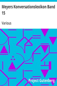 Cover of Meyers Konversationslexikon Band 15