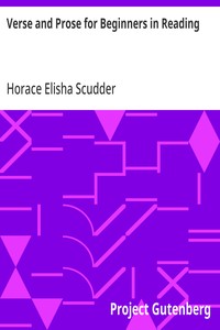 Cover of Verse and Prose for Beginners in Reading Selected from English and American Literature