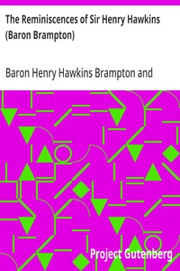 Cover of The Reminiscences of Sir Henry Hawkins (Baron Brampton)