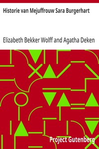 Cover of Historie van Mejuffrouw Sara Burgerhart