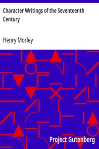 Cover of Character Writings of the Seventeenth Century