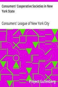 Cover of Consumers' Cooperative Societies in New York State
