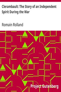 Cover of Clerambault: The Story of an Independent Spirit During the War