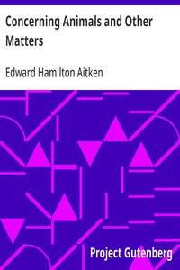 Cover of Concerning Animals and Other Matters