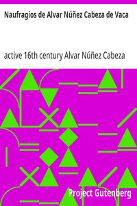 Cover of Naufragios de Alvar Núñez Cabeza de Vaca