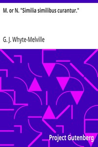 Cover of M. or N. "Similia similibus curantur."