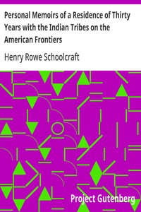 Cover of Personal Memoirs of a Residence of Thirty Years with the Indian Tribes on the American Frontiers