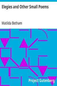 Cover of Elegies and Other Small Poems