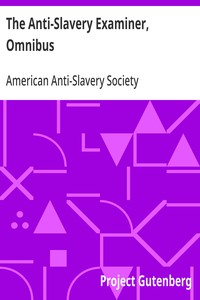 Cover of The Anti-Slavery Examiner, Omnibus