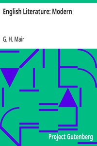 Cover of English Literature: Modern