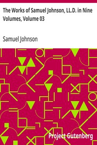 Cover of The Works of Samuel Johnson, LL.D. in Nine Volumes, Volume 03 The Rambler, Volume II