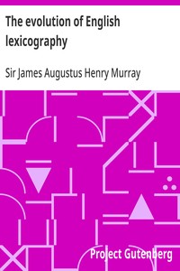 Cover of The evolution of English lexicography
