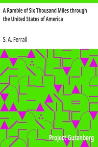 Cover of A Ramble of Six Thousand Miles through the United States of America