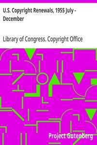 Cover of U.S. Copyright Renewals, 1955 July - December