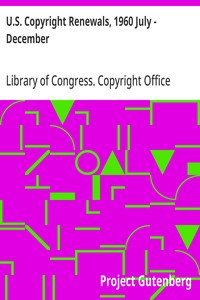 Cover of U.S. Copyright Renewals, 1960 July - December