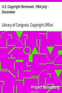 Cover of U.S. Copyright Renewals, 1964 July - December