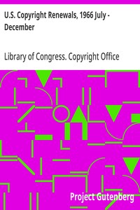 Cover of U.S. Copyright Renewals, 1966 July - December