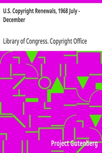 Cover of U.S. Copyright Renewals, 1968 July - December