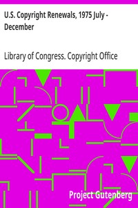 Cover of U.S. Copyright Renewals, 1975 July - December