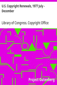 Cover of U.S. Copyright Renewals, 1977 July - December