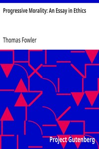 Cover of Progressive Morality: An Essay in Ethics