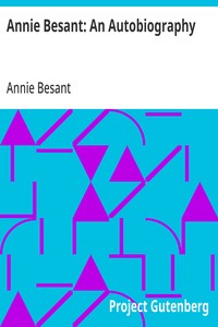 Cover of Annie Besant: An Autobiography