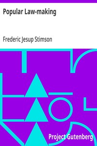 Cover of Popular Law-making A study of the origin, history, and present tendencies of law-making by statute