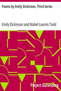 Cover of Poems by Emily Dickinson, Third Series
