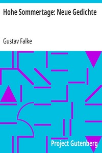 Cover of Hohe Sommertage: Neue Gedichte