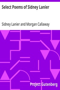 Cover of Select Poems of Sidney Lanier