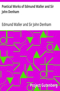 Cover of Poetical Works of Edmund Waller and Sir John Denham