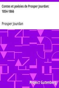 Cover of Contes et poésies de Prosper Jourdan: 1854-1866
