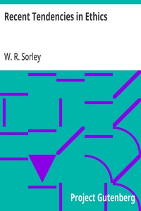 Cover of Recent Tendencies in Ethics Three Lectures to Clergy Given at Cambridge