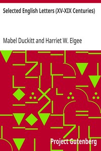 Cover of Selected English Letters (XV-XIX Centuries)