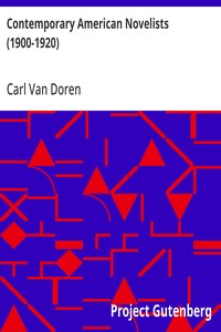 Cover of Contemporary American Novelists (1900-1920)