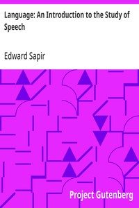 Cover of Language: An Introduction to the Study of Speech