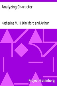 Cover of Analyzing Character The New Science of Judging Men; Misfits in Business, the Home and Social Life