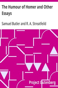 Cover of The Humour of Homer and Other Essays