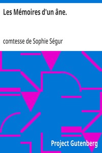 Cover of Les Mémoires d'un âne.