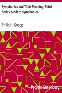 Cover of Symphonies and Their Meaning; Third Series, Modern Symphonies