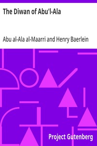 Cover of The Diwan of Abu'l-Ala
