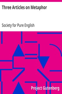Cover of Three Articles on Metaphor