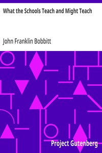 Cover of What the Schools Teach and Might Teach