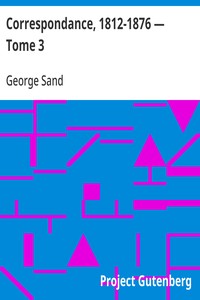 Cover of Correspondance, 1812-1876 — Tome 3