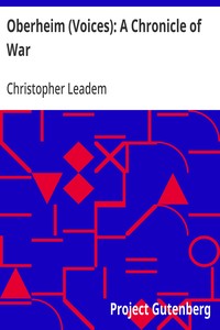 Cover of Oberheim (Voices): A Chronicle of War