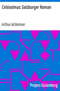 Cover of Celsissimus: Salzburger Roman