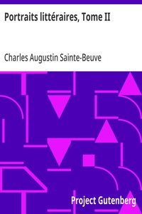 Cover of Portraits littéraires, Tome II