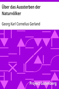Cover of Über das Aussterben der Naturvölker