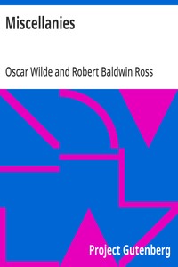 Cover of Miscellanies