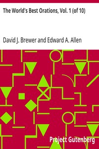 Cover of The World's Best Orations, Vol. 1 (of 10)